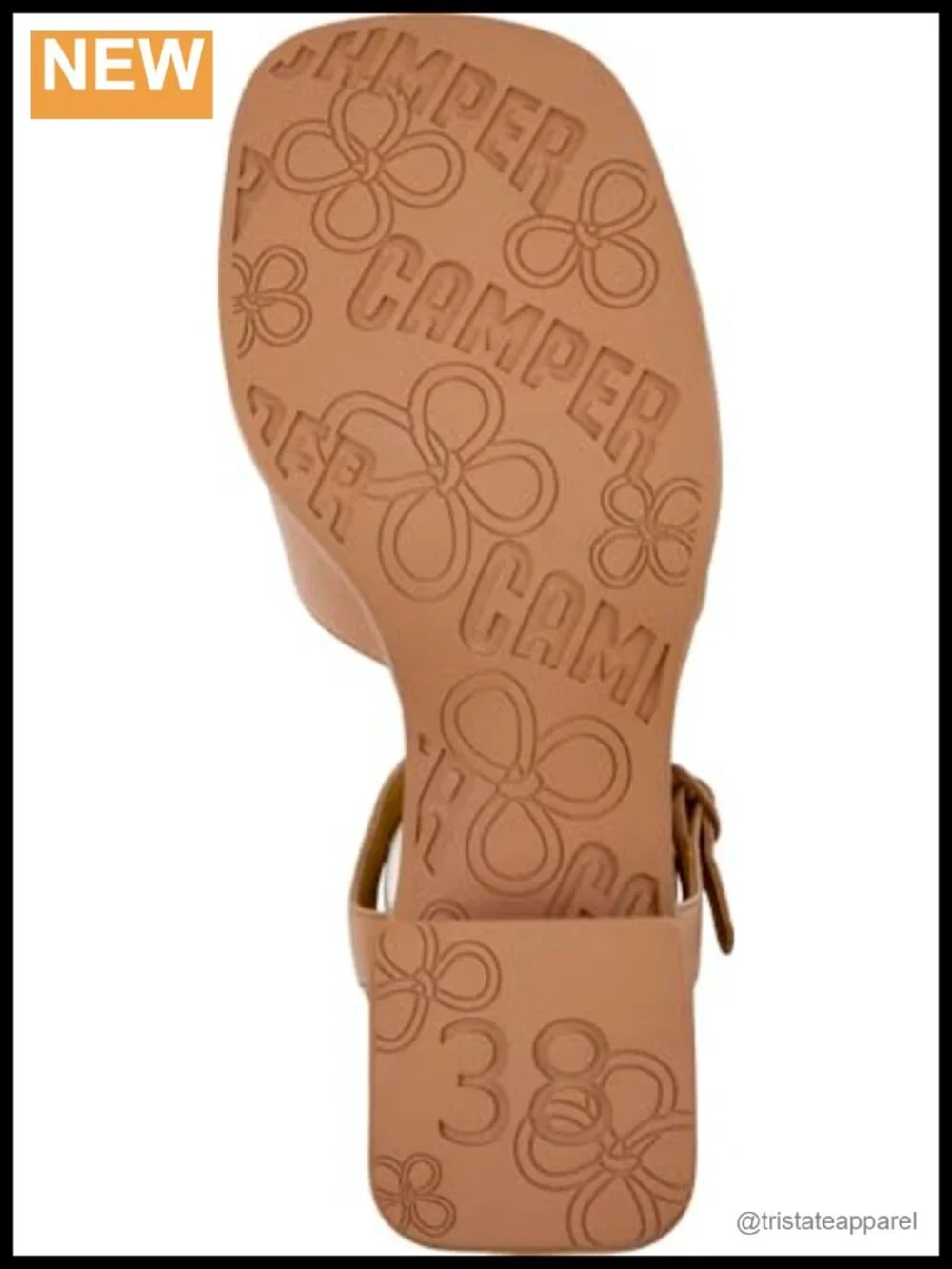 2-Strap Platform Sandal Leather Ankle Strap Block Heel